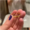 Vergulde onregelmatige ringen voor vrouwen Verstelbare open roestvrijstalen ring Trend Engagement Wedding Jewerly Anillos Dhgarden Ot30Z
