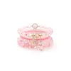 Bracelets tissés à la main pour femmes et filles, chaîne à breloques marguerite rose transparente, bijoux cadeau