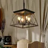 Lampadari antichi vintage a 4 luci per cucina, sala da pranzo, soggiorno (senza lampadine)