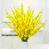 Decorative Flowers 5 Fork Artificial Dancing Orc Wedding Home Decoration Flower El Phalaenopsis Plants Dhegi