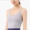 Yoga Outfit 2023 Athletic Cross-Back Crop Top Solid Fitness Clothing Vest Women Sports Bra Underwear Gym Workout Running Push-up