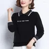 Women's Sweaters Women Trendy Letter Vintage Elegant Knitwear Autumn And Winter Korean Long Sleeve Kintted Sweater Female All Match Pullover