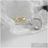 Other Fine Jewelry Authentic 925 Sterling Sier Mobius Wave Twist Open Rings For Women Irregar English Letter Love Me More Wedding Ring Dhmyn