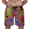 Herr shorts funky mandala brädet bohemia design casual strand korta byxor manlig grafisk sport bekväm badstammar födelsedagspresent