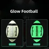 Ballons qui brillent dans le noir taille 6 ballon de football américain lumineux rugby pour enfants jeu d'entraînement pour jeunes juniors 231011