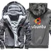 Men's Hoodies Sweatshirts 2023 Winter New Ubuntu Hoodie Men's Fashion Coat Pullover Wool Lining Ubuntu Linux Jacket Sweatshirt x1012