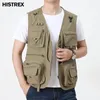 Men's Vests 14 Pockets Men Tactical Hiking Fishing Vest US Pographer Waistcoat Mesh Cargo Coat Sleeveless Army Jacket Tool Nylon 5XL 231011