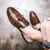 Hausschuhe Marke Designer männer Casual Sommer Leder Luxus Business Qualität 38-45 Männer Halbe Schuhe Müßiggänger Maultiere Mann schwarz Rutschen