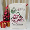 Julklapp Wrap Bag Sack DrawString Santa Ankomst Claus Storage Candy Väskor Stora Xmas gåva Holder Party Supplies ZXF 10