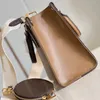 9A Mirror Tote bag Calfskin Coated Canvas Multi classic handbag shoulder crossbody Flower brown large capacity PM 25CM