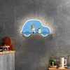 Lampada da parete Luci moderne per la cameretta dei ragazzi Camera da letto delle ragazze Comodino Cartoon Cute Sconce Rosa Blu Bambino