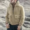 Men's Jackets Warm Coat Faux Fur Winter Casual Loose Double sided Plush Hoodie Fluffy Fleece Jacket Hoodies Outerwear M 3XL 231012