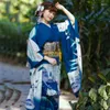 Vêtements ethniques Vintage Japonais Traditionnel Furisode Yukata Kimono avec Obi Femmes élégantes Cosplay Costume Geisha Robe de scène