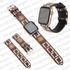 Designer Watchband Smart Straps For apple watch bands 49mm 41mm 45mm 42mm 38mm 40mm 44mm iWatch Band Series 3 4 5 SE 6 7 9 Leather Strap Bracelet Fashion Stripes