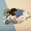 Pacifier Holders Clips# Baby Pacifier Clip Sherpa Star Moon Infant born Pacifier Chain Silicone Nipple Soother Dummy Holder BPA Free Baby Accessory 231012