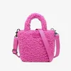 مصمم حقيبة حمل جديدة لحقيبة الشتاء Crossbody Luxury Lamb Wamp Wool Bag Candy Camera Bag حقيبة أنيقة غير رسمية Mini Mini Phone حقيبة مربعة صغيرة