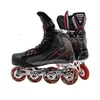 Inline Roller Skates Sepatu Roda Hoki Sepatu Kulit PVC Ultra Ringan Profesional 231012