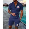 Herren-Trainingsanzüge, Polo-Trainingsanzug, Shorts-Sets für Herren, Kleidung, Bubba Gump Shrimp, Basketball, modisch, 2-teilig, Jogging-Kostüm, Anime-Jogginghose