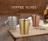 Кофейные чашки из нержавеющей стали, двухслойные кружки с защитой от ожогов и ручкой, портативная кружка, экологически чистая чашка для питья, бутылка для воды, высокое качество