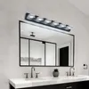 Led Modern Black Vanity Lights, 6-Lights Acryl Matt Svart badrum Vanity Lights Over Mirror