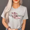 Women's T Shirts 2023 Märke tryck Skjorta Fashion Letter Tee Kvinna Harajuku Y2K Kort ärm Summer Cotton Tops Streewear