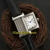 Flickvän gåva Reverso Q2668430 Swiss Quartz 2668430 White Dial Womens Watch Silver Case läderband Fashion Lady Watches286q