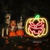 Insegne al neon a forma di zucca di Halloween, decorazioni di Halloween, decorazioni per festival, regali per Halloween, insegne luminose per lampade divertenti per le vacanze, regali per bambini per feste in casa