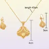 Colar brincos conjunto 18k cor ouro conjuntos de jóias mulheres africanas nupcial dubai jóias de casamento presentes da esposa ornamentos de festa 7540719