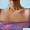 Chokers Iced Out Diamond Butterfly Necklace Chokers Tennis Chains Necklaces Tassels Fashion Jewelry For Women Will And Jewelry Necklac Dhugi