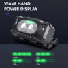 Head lamps BORUiT Mini Powerful Sensor Headlamp LED Headlight 6-Mode USB Rechargeable Camping Flashlight Head Torch Built-in Battery Q231013