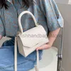 SWDF Stone Patent White Crossbody for Women Handbag Small Pu Leather Hand Bag Ladies Designer Evening Bags Q1230