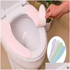 Assento de vaso sanitário cobre assento de vaso sanitário Ers Er doméstico lavável verde roxo rosa pegajoso à prova d'água acessórios de almofada de banheiro para casa jardim banho b dhiyk