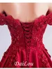 Party Dresses A-Line Sexy Engagement Formal Evening Dress Off Shoulder Short Sleeve Lace Satin With Pleats Beading 2023