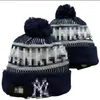 Beanies NY Yankees Bobble Chapéus Baseball Ball Caps 2023-24 Fashion Designer Bucket Hat Chunky Knit Faux Pom Beanie Christmas Sport