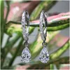 Boucles d'oreilles en forme de poire délicate Cz pour femmes, cristal de haute qualité, polyvalent, joli cadeau, bijoux de mode, fête quotidienne, Dhgarden Otli2