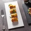 Assiettes simples Insfeng El Restaurant vaisselle en porcelaine japonaise et coréenne assiette rectangulaire en céramique Sushi Steak