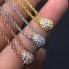 Wedding Jewelry Sets Classic Quality European Brand Women s Zircon Drop Pendant Luxury Gold Necklace Chams Design Europepp 231011