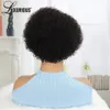 Synthetic Wigs Brazilian Curly Human Hair Wigs With Bang Short Pixie Cut Bob Wig 150% Density Full Machine Made Wigs For Women 231012