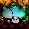 Altre forniture per feste per eventi 2023 Halloween Mini LED zucca luce Fogger fontana d'acqua stagno macchina della nebbia atomizzatore per Halloween Decorazione festa di Natale T231012