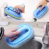 Sponges Scouring Pads 3PCS Glass Wall Cleaning Bath Handle Household Useful Products Strong Decontamination Scrubber Cup Washing Machine Filter 231012