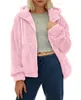 Women's Hoodies Womens Fuzzy Fleece Jacket Zip Up Oversized Winter Warm Sweatshirt