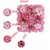 35X35CM Silk Rose Artificial Flower Wall Panels With Hydrangea Peony for Baby Shower Background Home Party Wedding Decoration