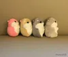 Julleksakstillbehör 11cm söta plyschleksaker Ny söt mjuk plysch hamster doll smycken väska nyckel hänge greppmaskin plysch hamster docka r231012