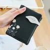 Portefeuilles Feuilles Petit Portefeuille Femmes Hasp Zipper Purse Soft Pu Cuir Dames Porte-Carte Mini Fille Embrayage