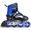 Inline Roller Skates Adjustable size inline skates suitable for children boys girls PU flash 4wheel skateboard childrens sports shoes 231011