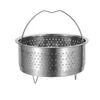 Double chaudière panier vapeur Pot Bar salle à manger pour autocuiseur vapeur acier inoxydable cuisine poignée en Silicone