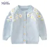 Cardigan Little Maven Neonate Maglione Adorabile Azzurro Abbigliamento casual Autunno Bambini Cardigan Bel cappotto per bambini 2-7 anni 231012