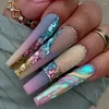 Kunstnagels Manicure Draagbaar Volledige dekking DIY Fake Flash Vingernagels Vierkante kop Diamanten korstvorming