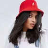 Moda Kangol Canguro Ricamo Marca Cappello da pescatore Asciugamano a cupola Cappello da donna a secchiello Panama Lady Cap Internet Celebrity Bob 249G