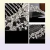 Bröllop Brudtillbehör Silver Flower Crystal Rhinestone Hair Pin Clips Bridesmaid Kvinnor Hårsmycken JCH0088789154